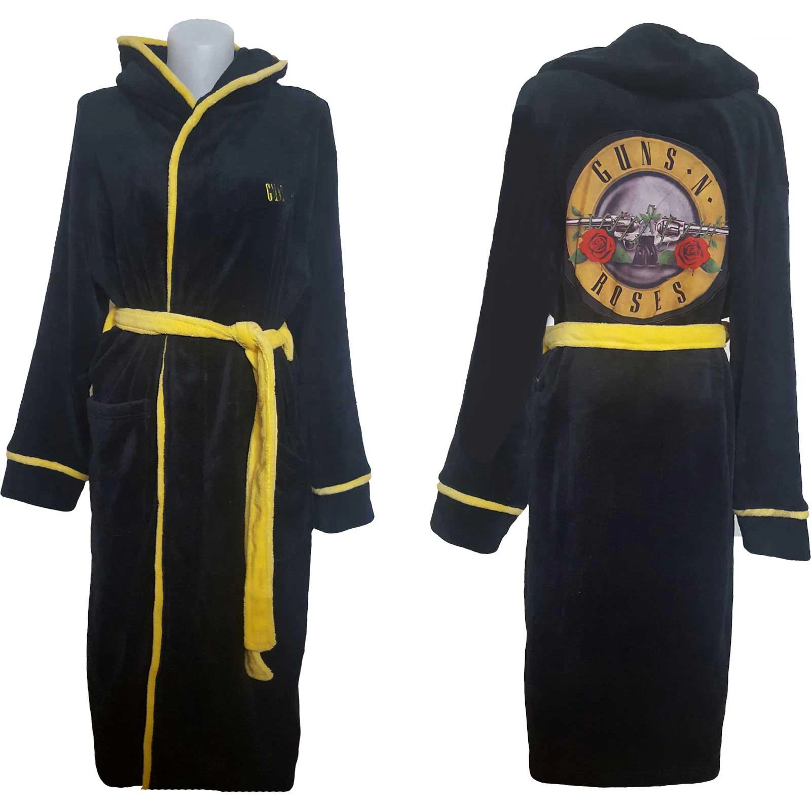 Guns N Roses Unisex Adult Classic Logo Dressing Gown (Black) - RO1459