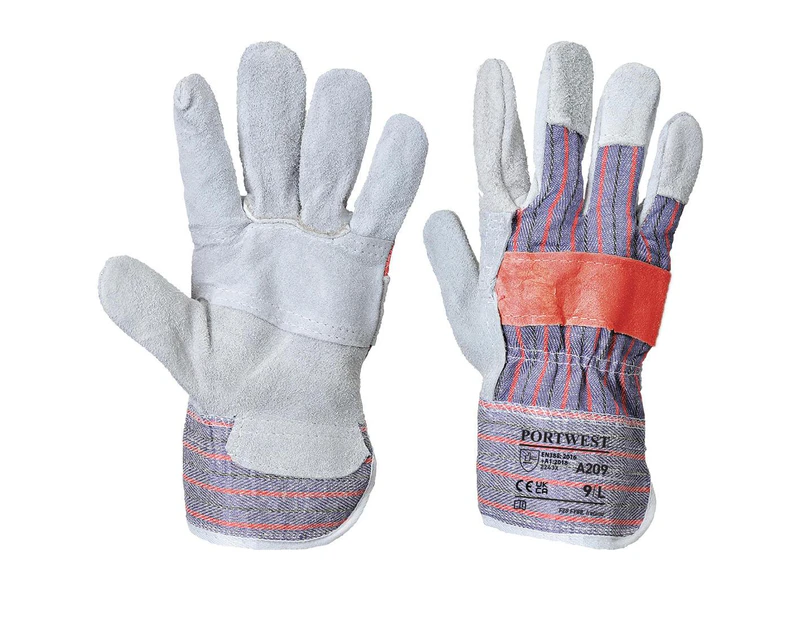 Portwest Unisex Adult Classic Canadian Leather Rigger Gloves (Grey) - PW310