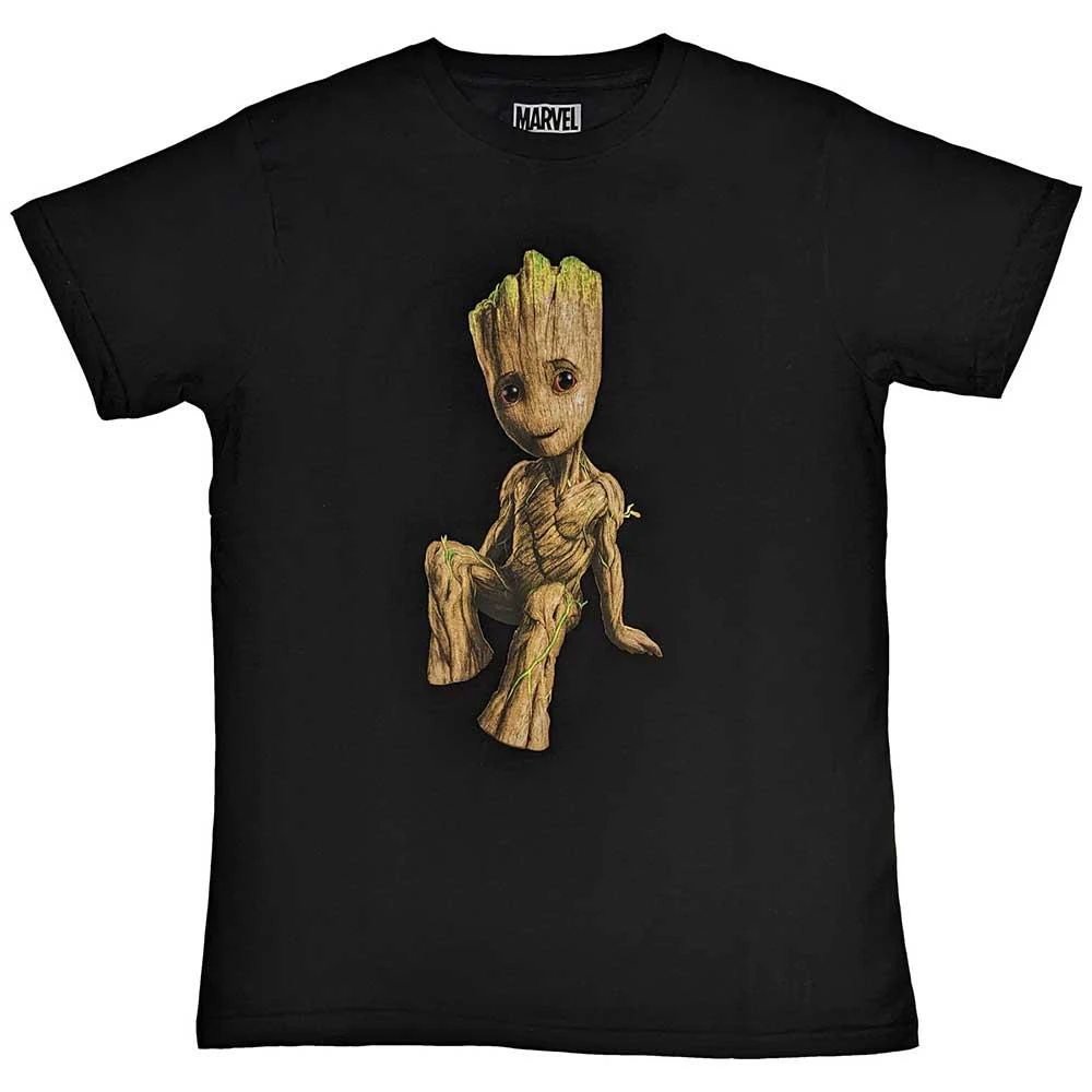 Guardians Of The Galaxy Unisex Adult Groot T-Shirt (Black) - RO10192