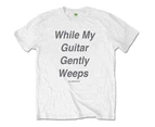 The Beatles Unisex Adult My Guitar Gently Weeps Back Print T-Shirt (White) - RO1119