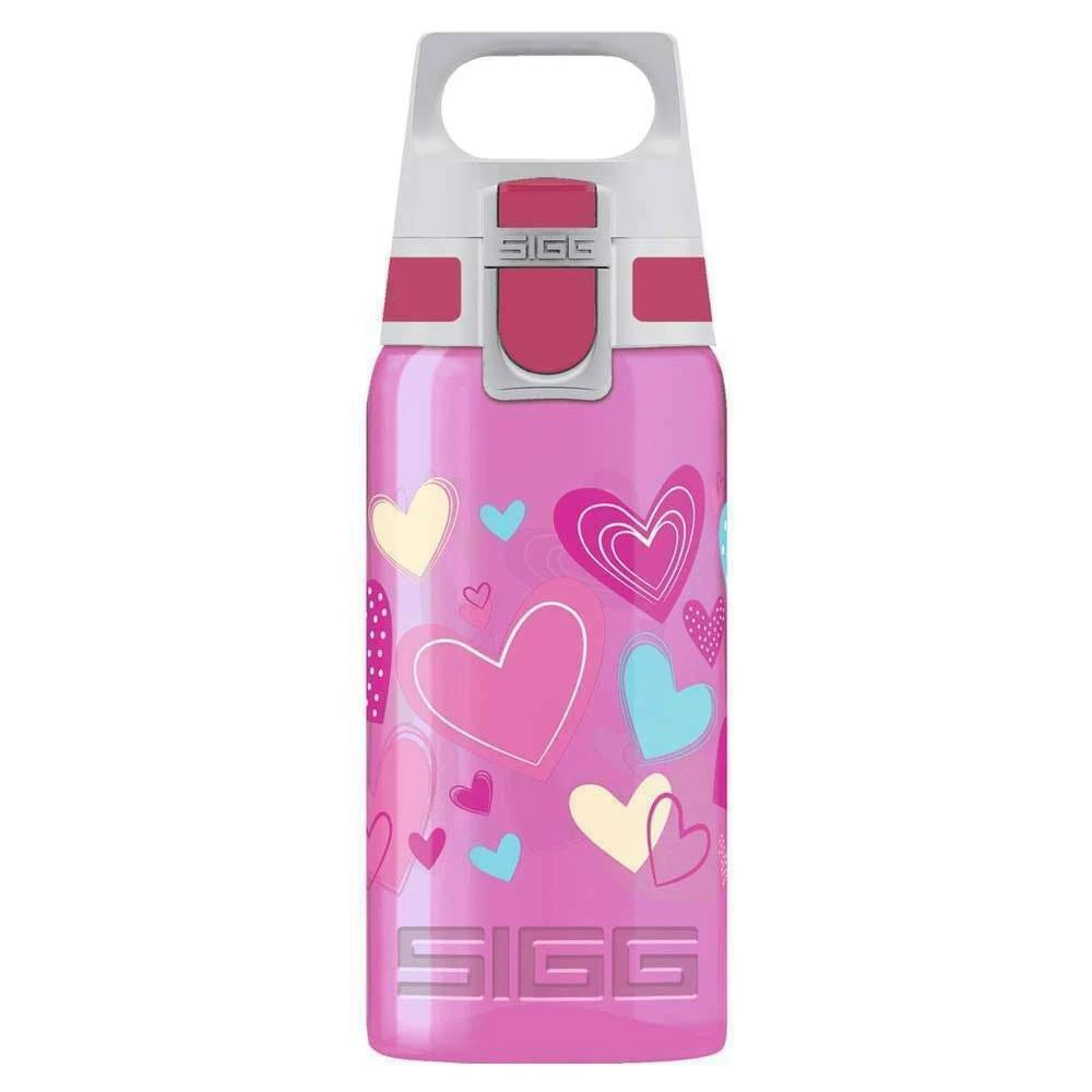 Sigg Childrens/Kids Viva One Hearts Water Bottle (Pink/Grey) - RD1930