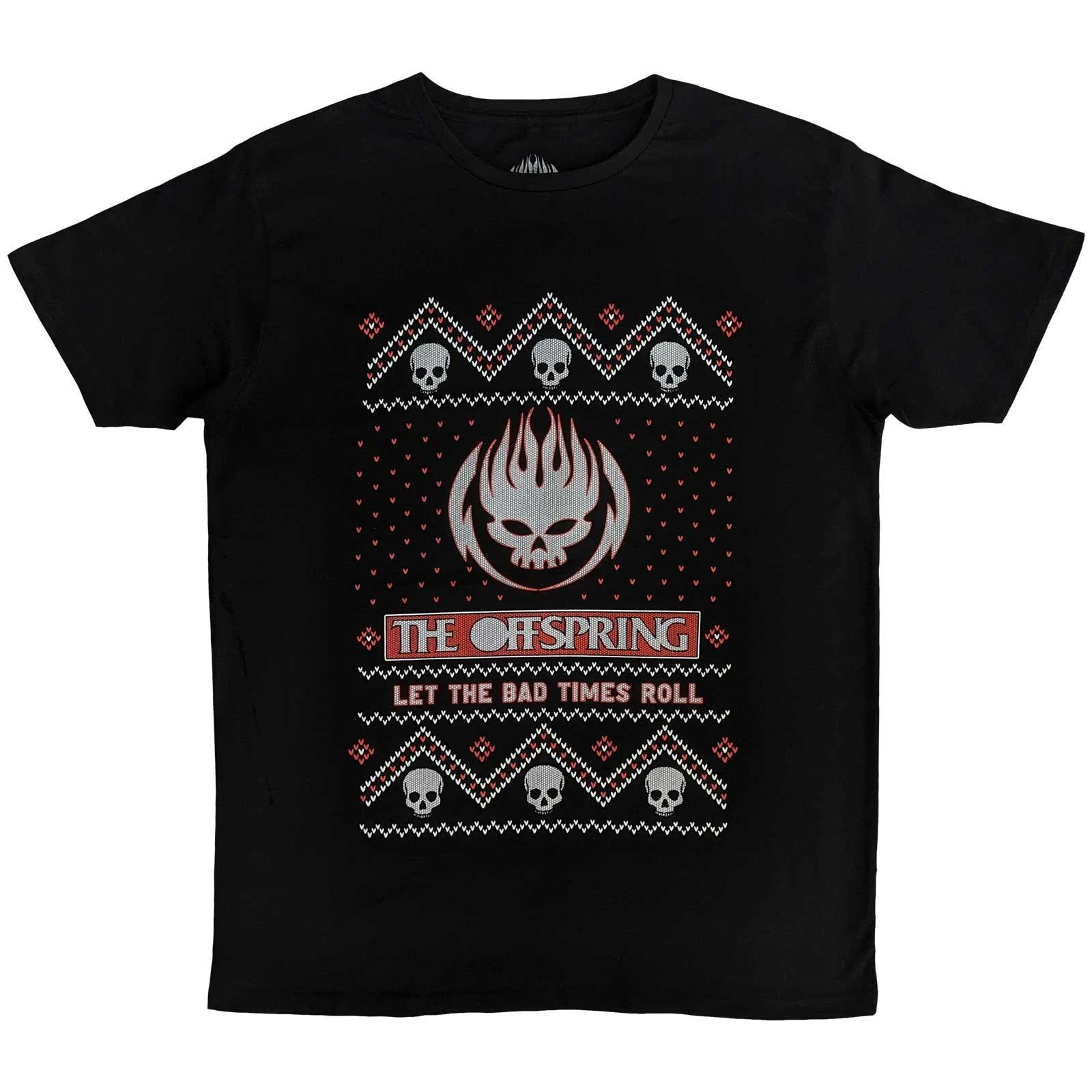 The Offspring Unisex Adult Bad Times Cotton Christmas T-Shirt (Black) - RO9762