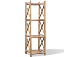 vidaXL 4-Tier Square Bamboo Shelf