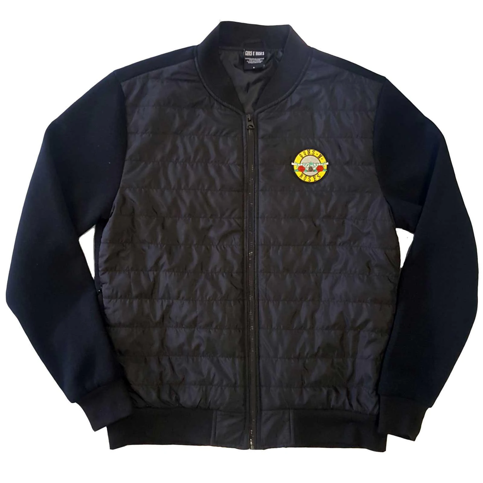 Guns N Roses Unisex Adult Classic Logo Padded Jacket (Black) - RO1453