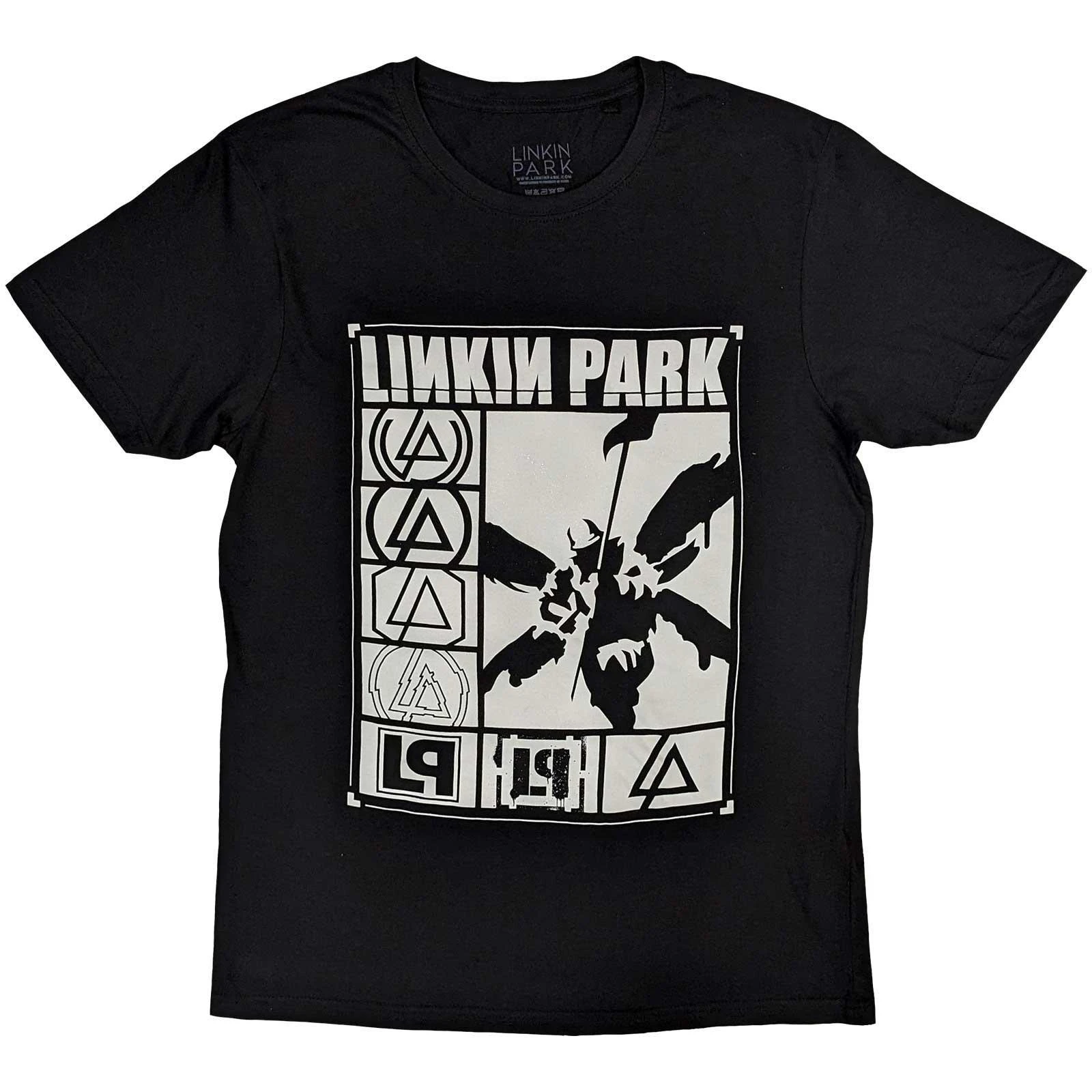 Linkin Park Unisex Adult Rectangle Logo T-Shirt (Black) - RO9226