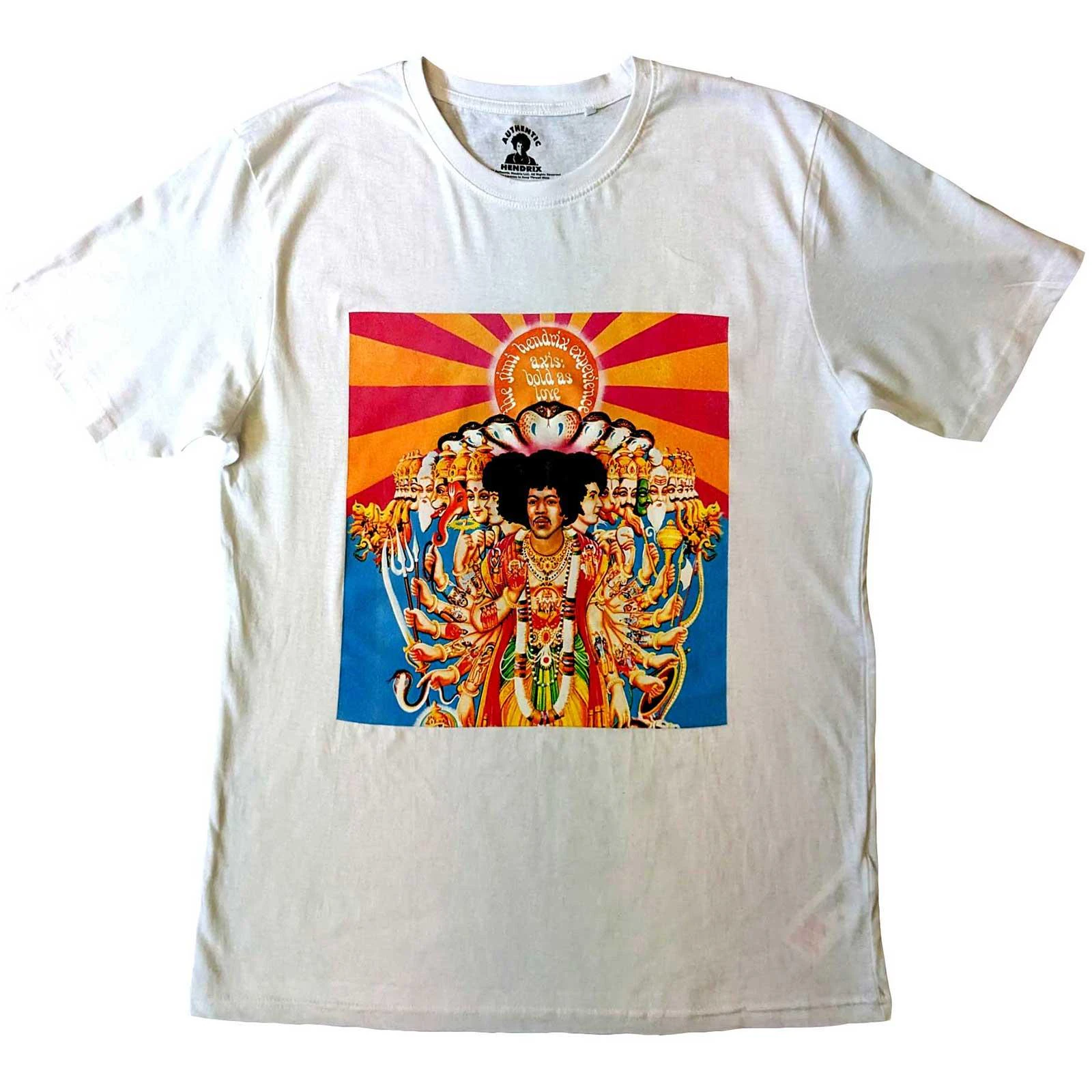 Jimi Hendrix Unisex Adult Axis Bold As Love Cotton T-Shirt (White) - RO5422