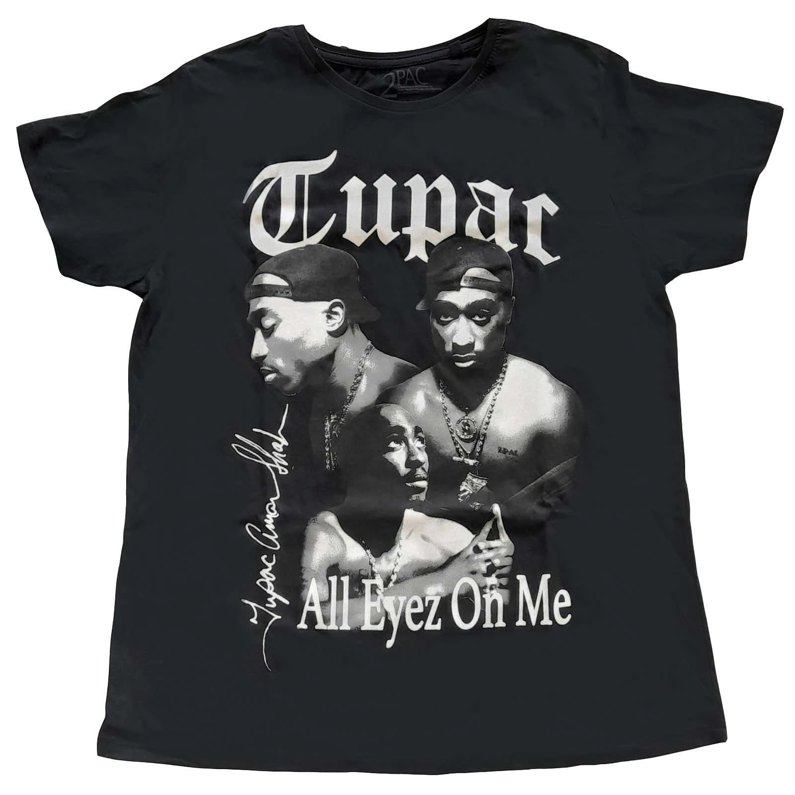 Tupac Shakur Womens All Eyez On Me Cotton T-Shirt (Black) - RO4982