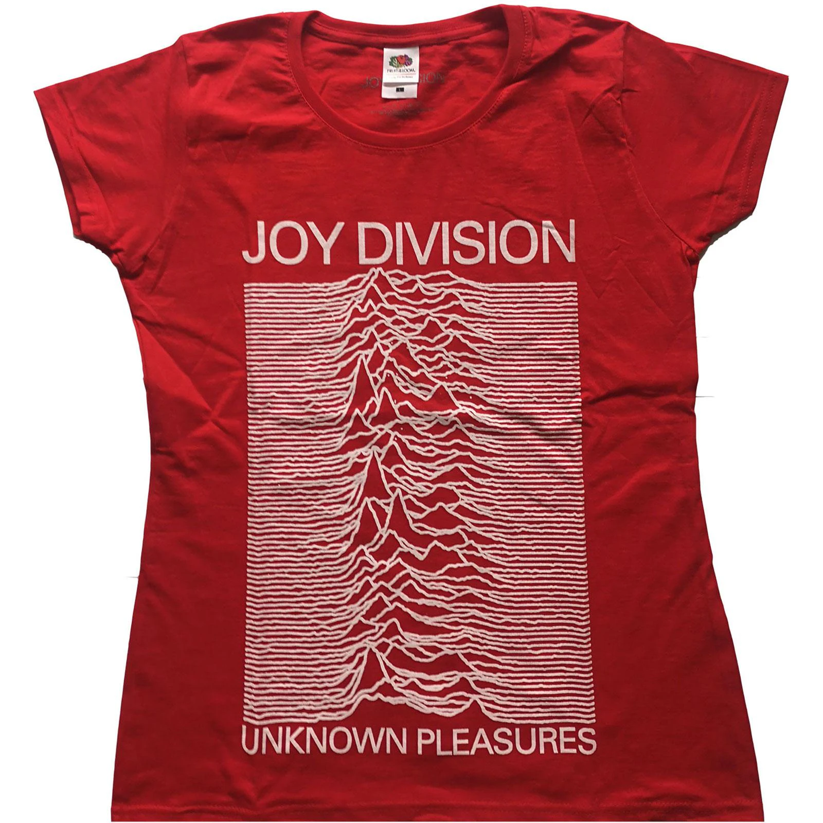 Joy Division Womens Unknown Pleasures Cotton T-Shirt (Red) - RO2890