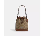 Coach Outlet Mini Bucket Bag In Signature Canvas