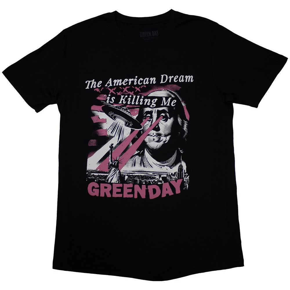 Green Day Unisex Adult American Dream T-Shirt (Black) - RO10479