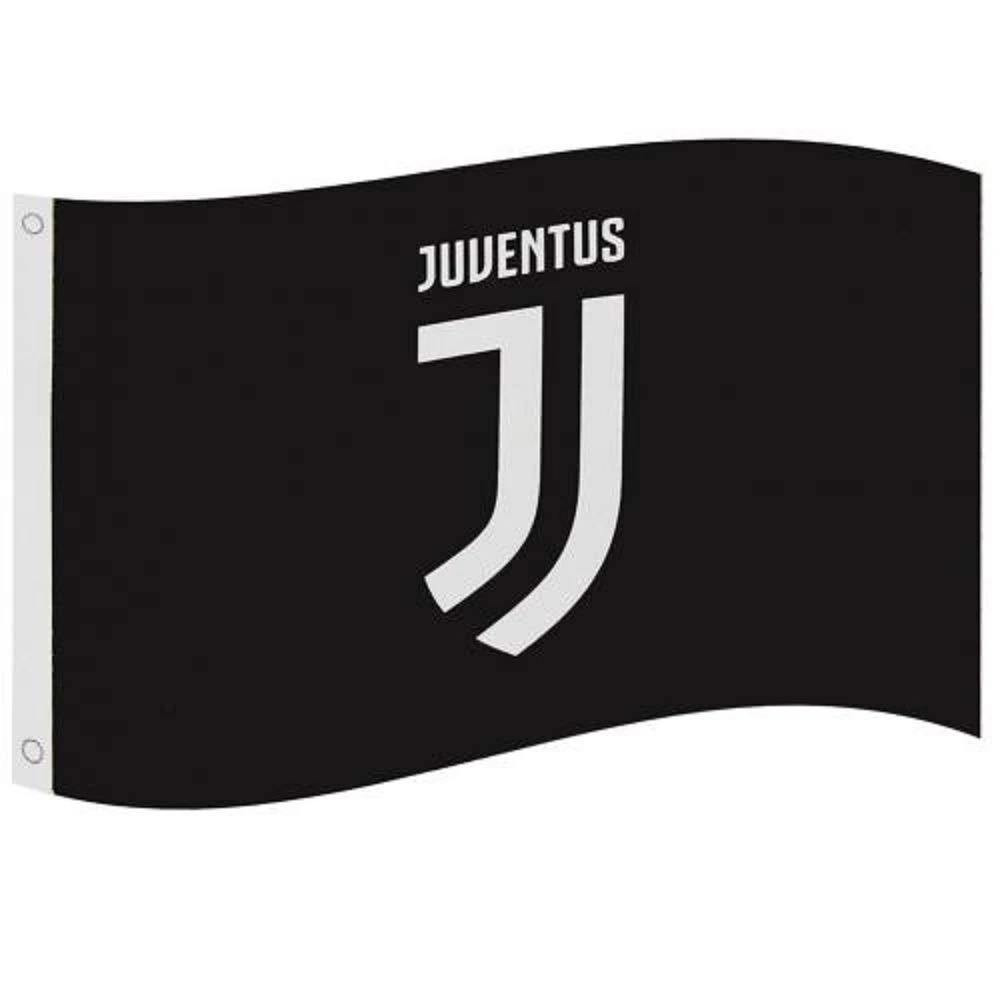 Juventus FC Core Crest Flag (Black/White) - SG17495