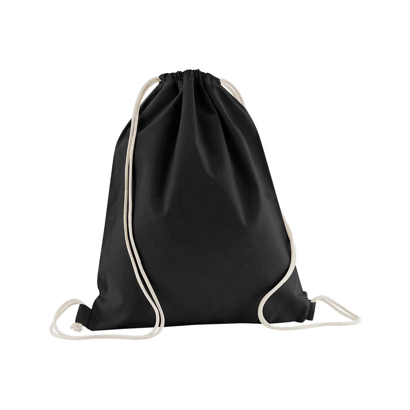 Westford Mill Organic Cotton Drawstring Bag (Black) - RW9875