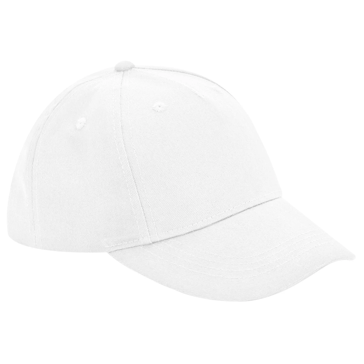 Beechfield Childrens/Kids Organic Cotton 5 Panel Baseball Cap (White) - RW8583