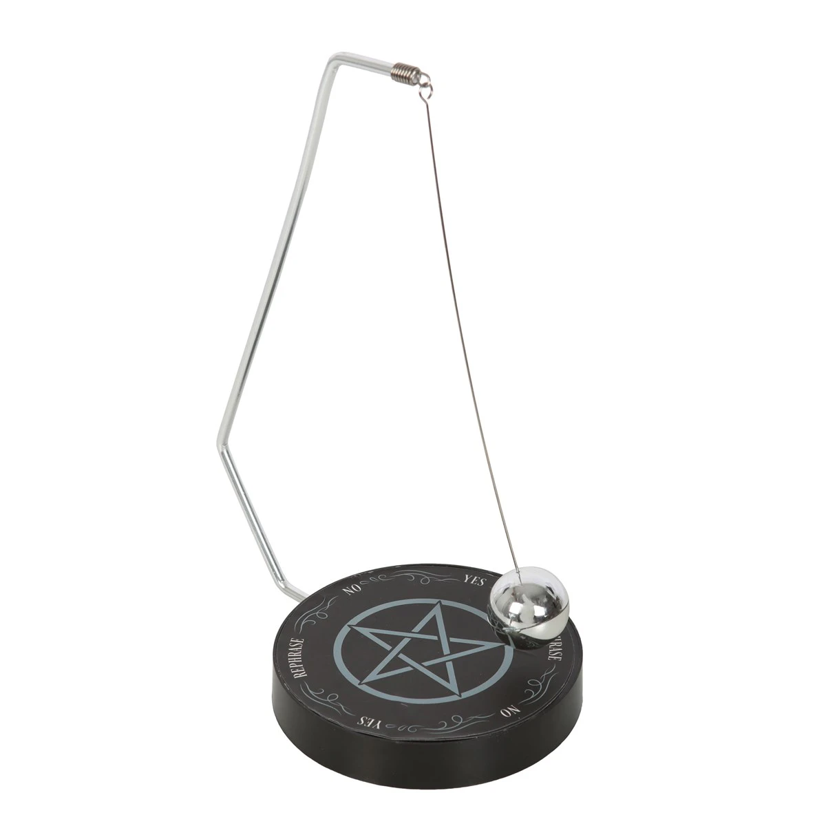 Something Different Gothic Pentagram Pendulum Decision Maker (Black/White) - SD5461