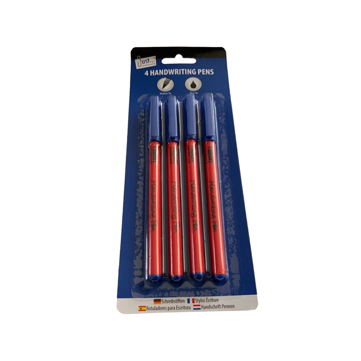 Just Stationery Handwriting Pen (Pack of 4) (Black/Red) - SG21281