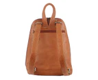 Milleni Genuine Italian Leather Soft Nappa Leather Backpack Bag Travel - Cognac