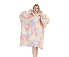 GOMINIMO Hoodie Blanket Adult Tie-Dyed Beige GO-HB-125-AYS