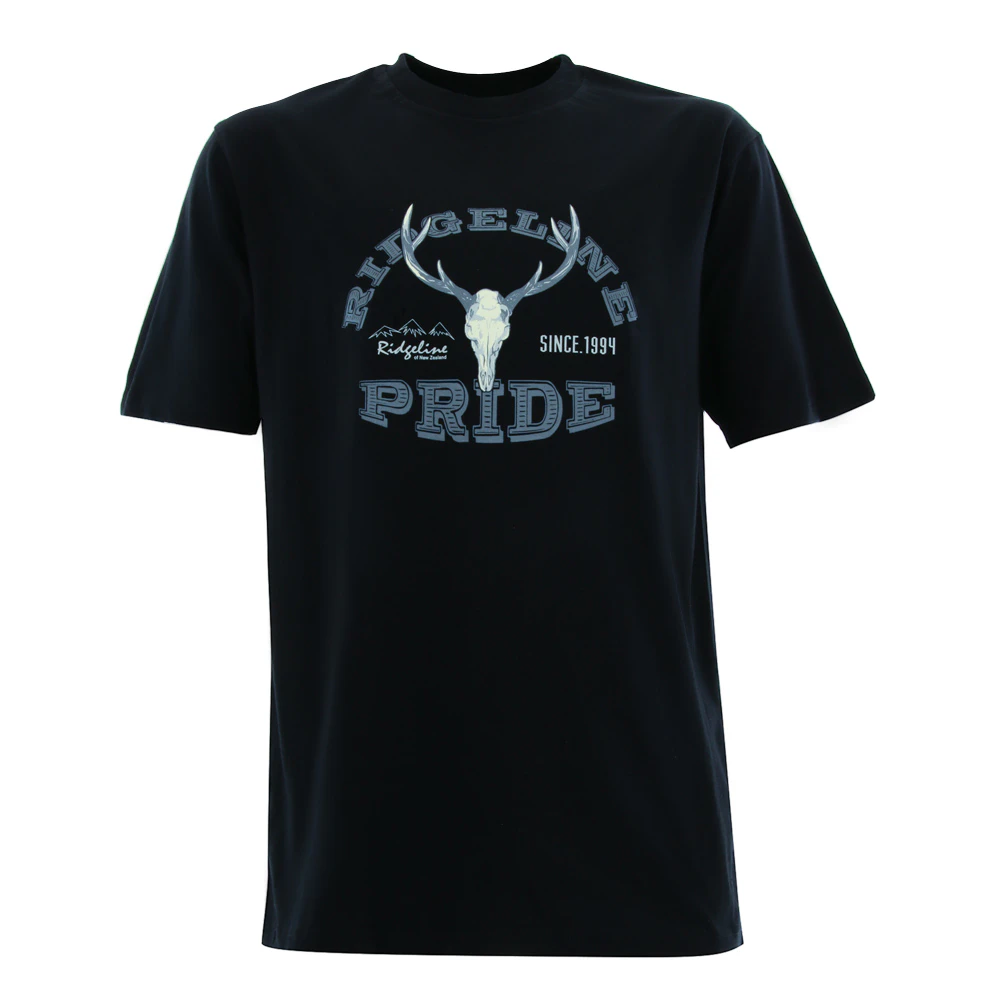 Ridgeline Stag Mens T-Shirt Black 5XL - Black