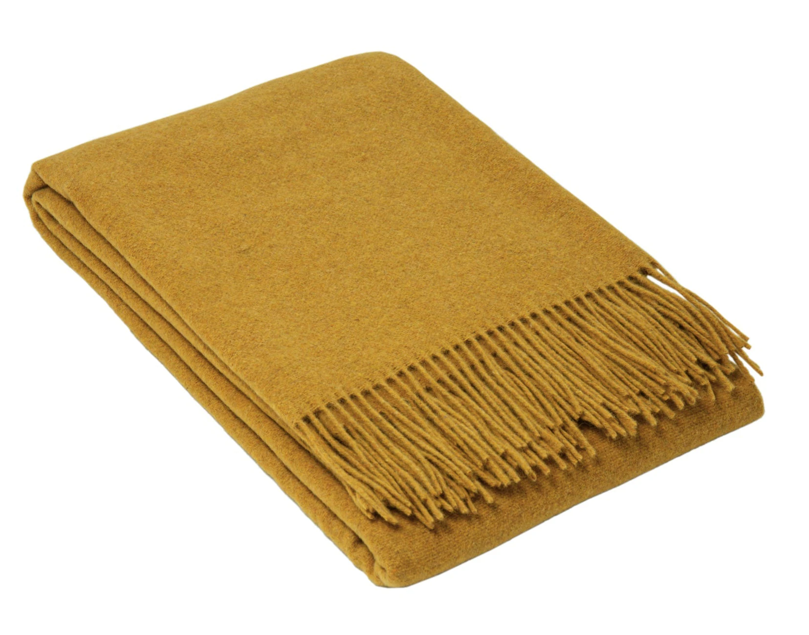 Oxford Throw Merino Wool Blend Mustard