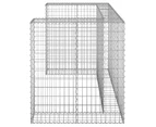 vidaXL Gabion Wall for Garbage Bins Galvanised Steel Wheelie Bin Multi Sizes