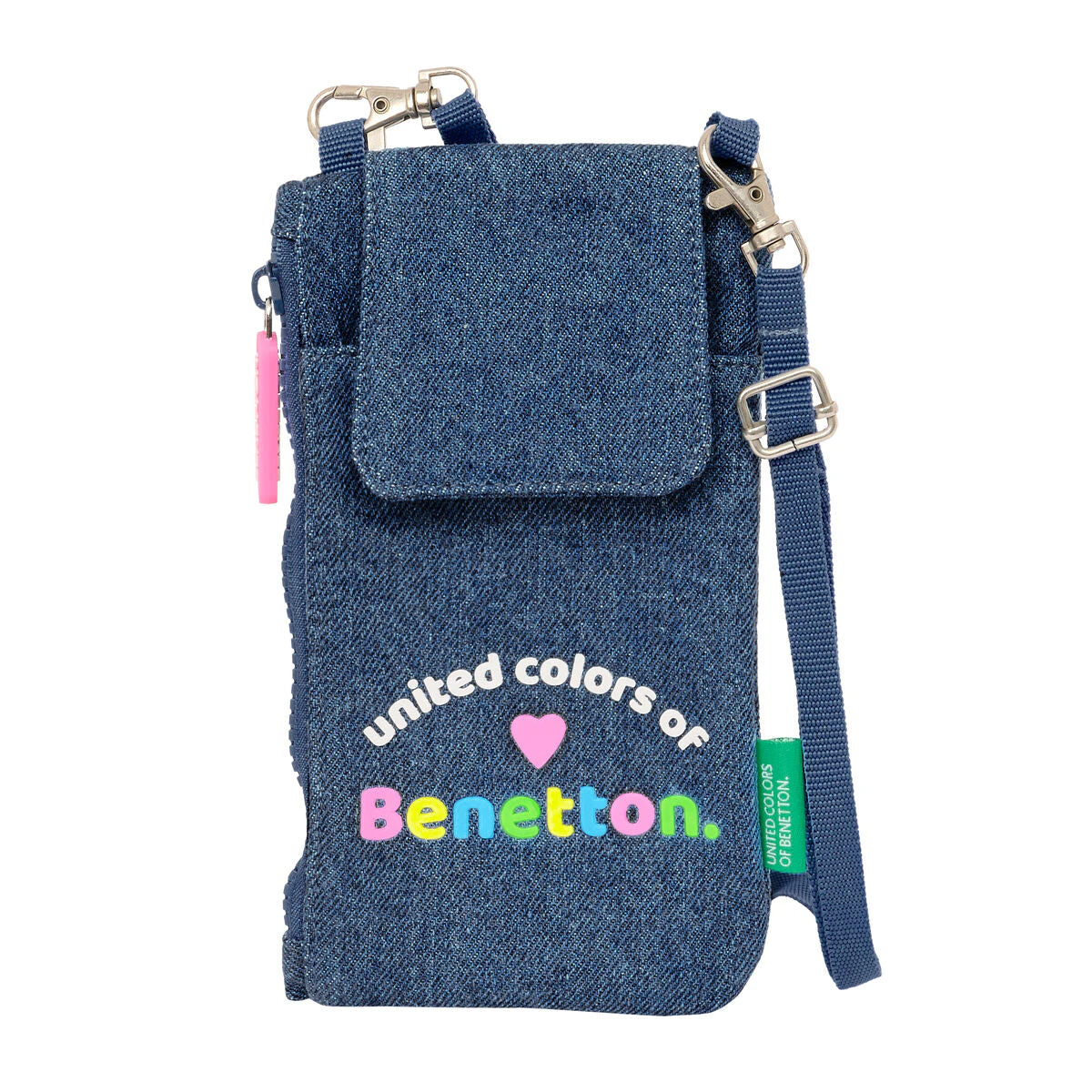 Purse By Benetton Denim Mobile Bag Blue