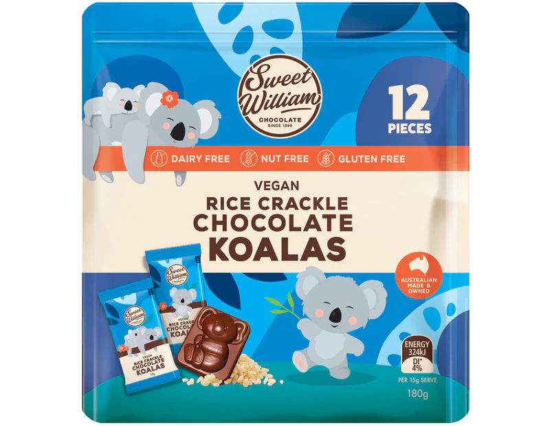 Sweet William Rice Crackle Koalas 12x15g 180g (Pack of 8)