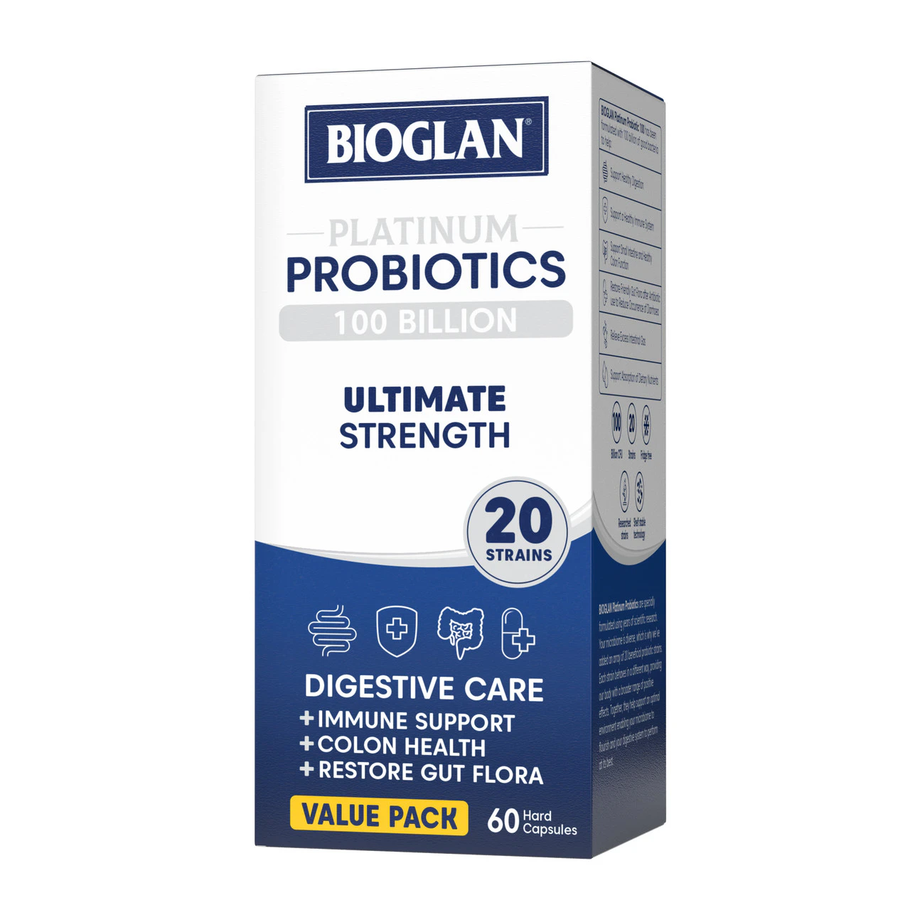 Bioglan Platinum Probiotics 100 Billion 60 Capsules