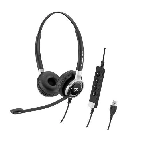 EPOS | Sennheiser SC660 Wired binaural USB headset with Active Noise Cancellation and proximity sensor. Skype for Business certi