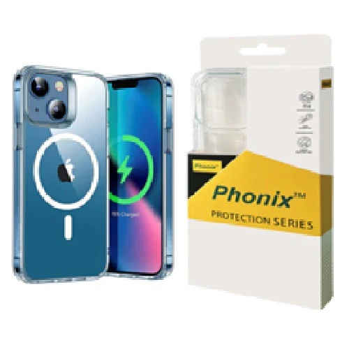 Phonix Apple iPhone 15 Pro (6.1') Clear Rock Shockproof Case With MagSafe - Enhanced Durability, Slim, Lightweight, Shields Your