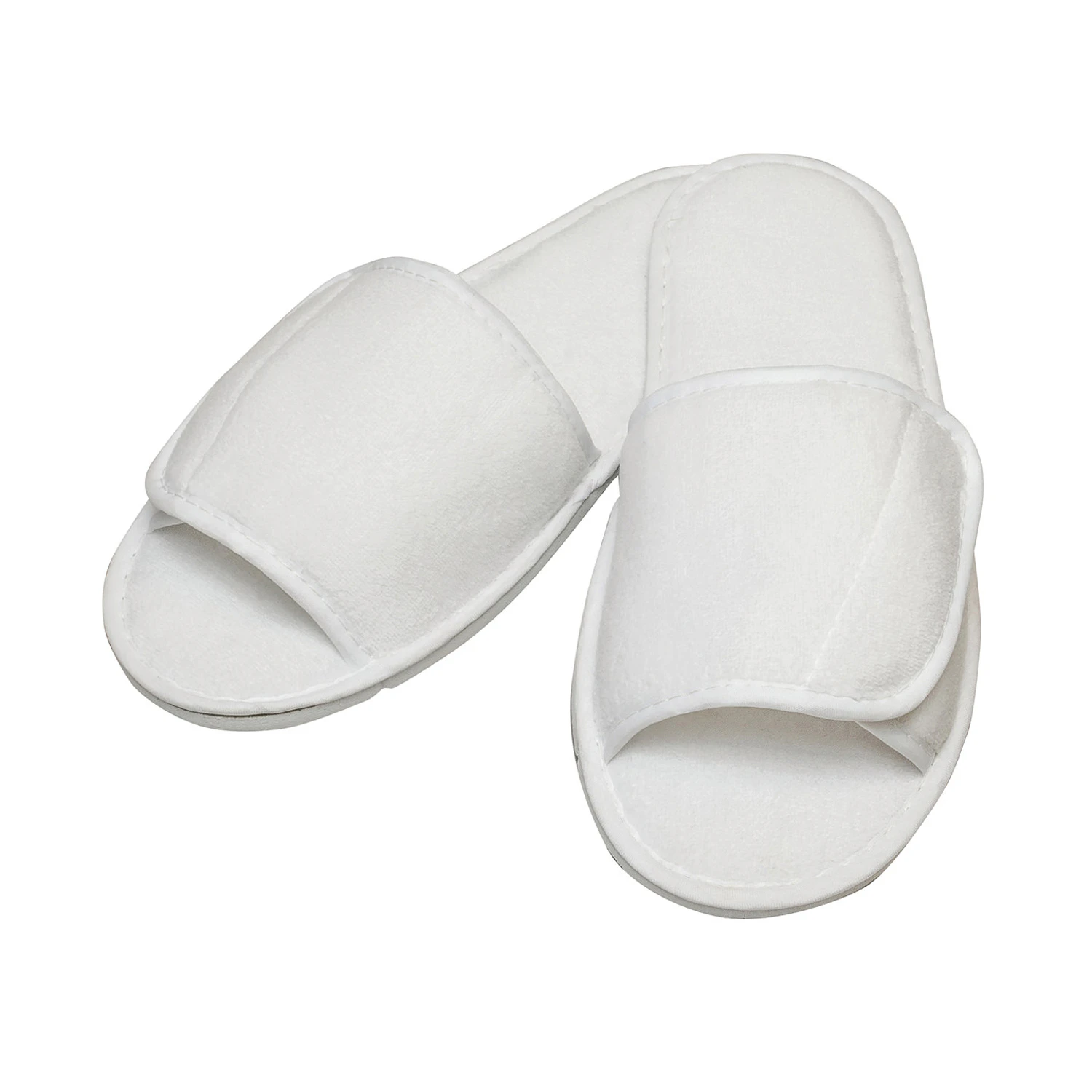 Towel City Unisex Adult Open Toe Slippers (White) - RW10223