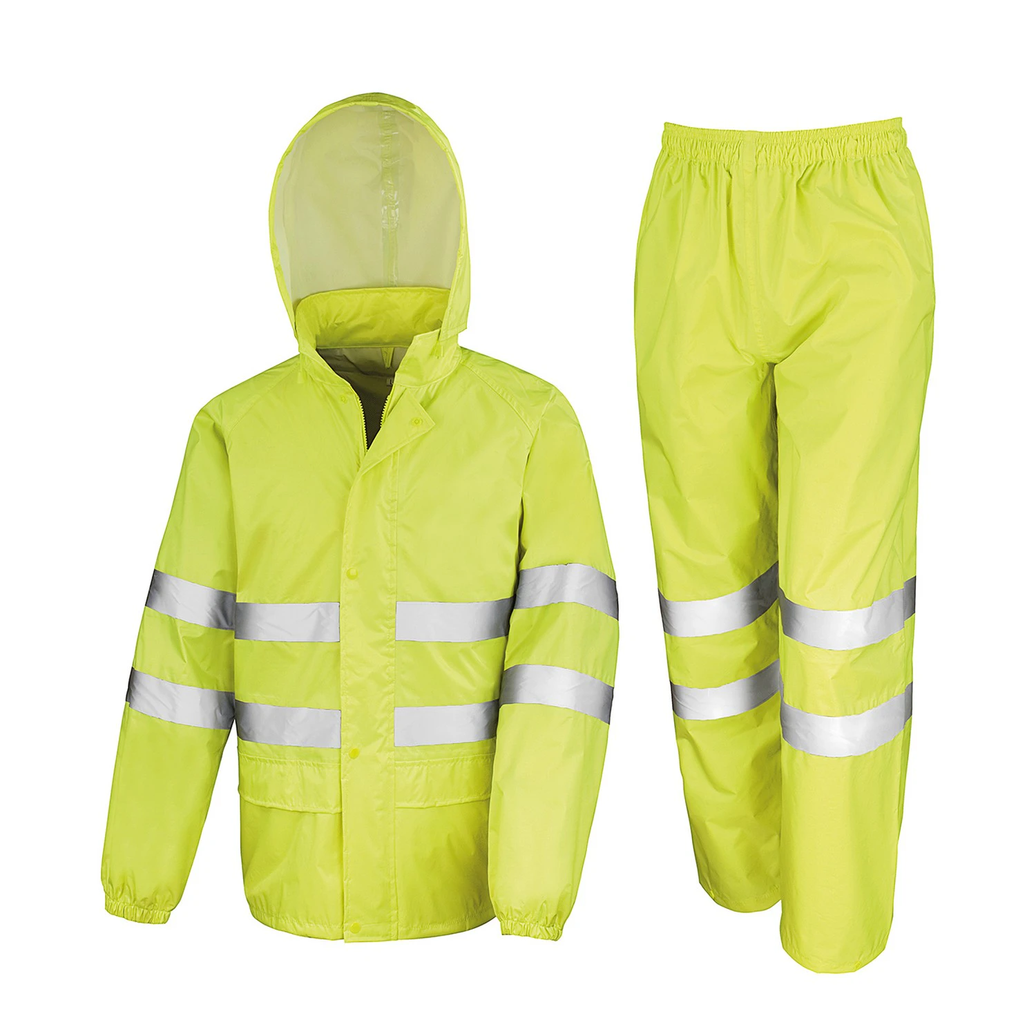 SAFE-GUARD by Result Unisex Adult High-Vis Waterproof Jacket And Trousers Set (Yellow) - PC6792