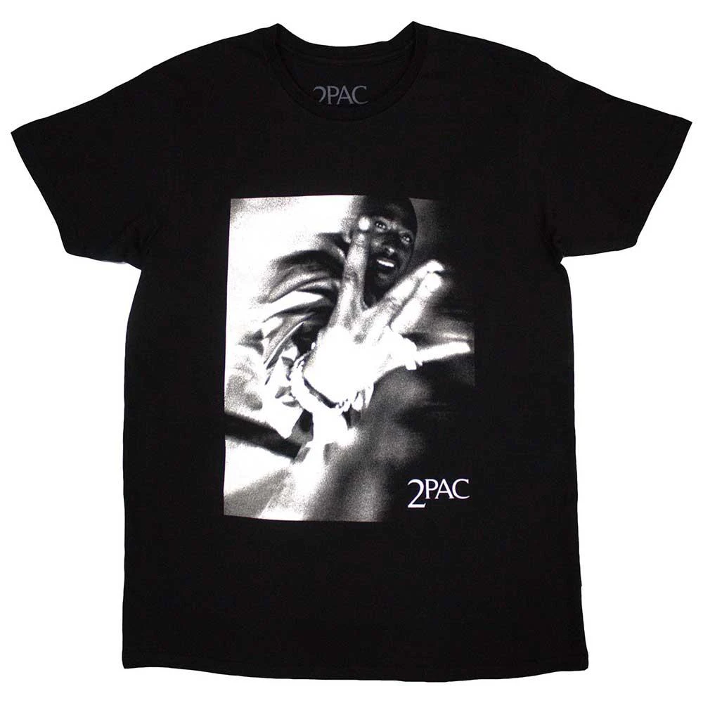 Tupac Shakur Unisex Adult Fingers Tone T-Shirt (Black/White) - RO11139