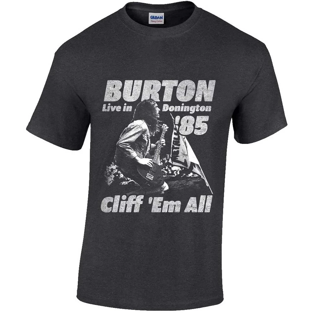 Metallica Unisex Adult Cliff Burton Retro T-Shirt (Grey) - PH3478