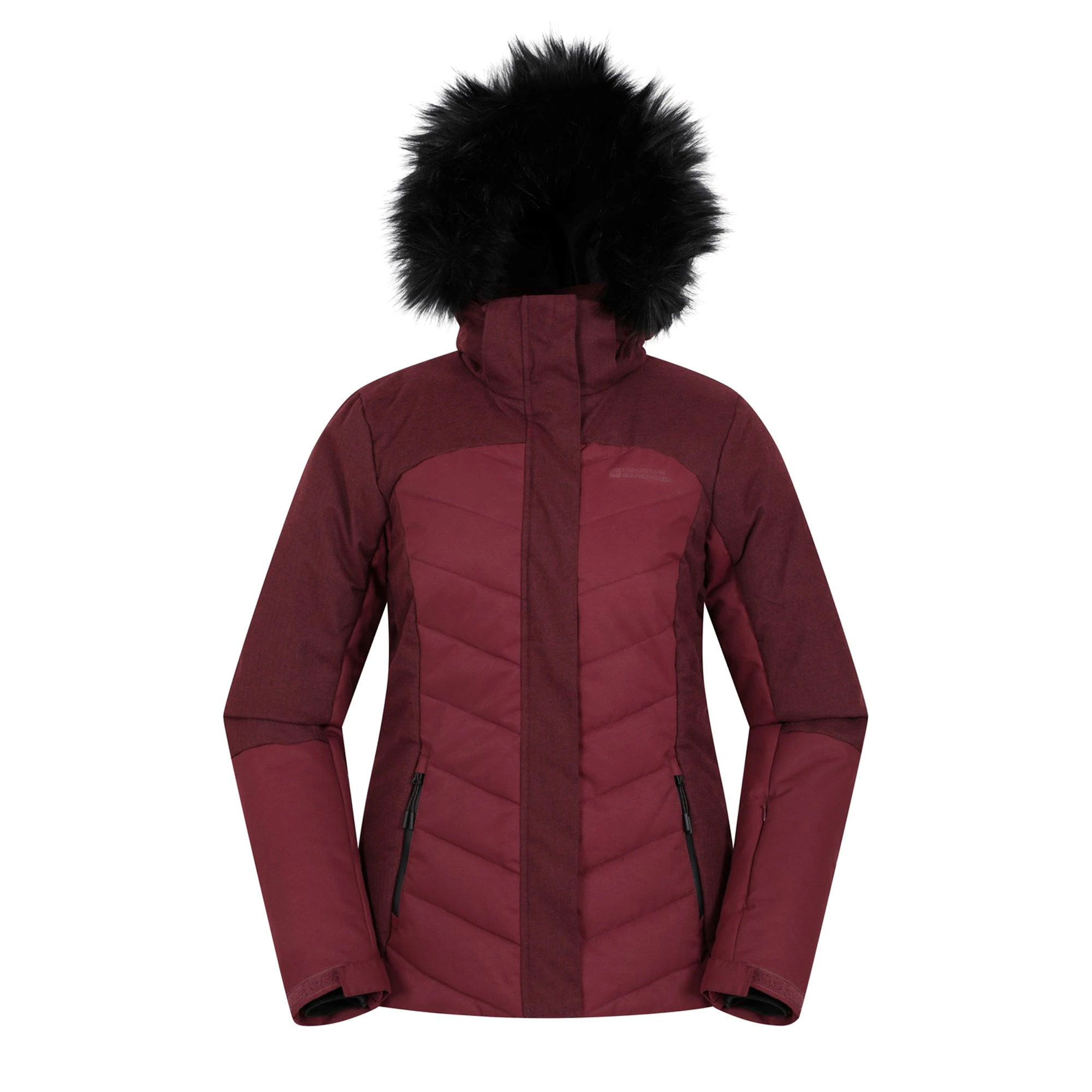 Mountain Warehouse Womens Pyrenees II Padded Ski Jacket (Berry) - MW2066