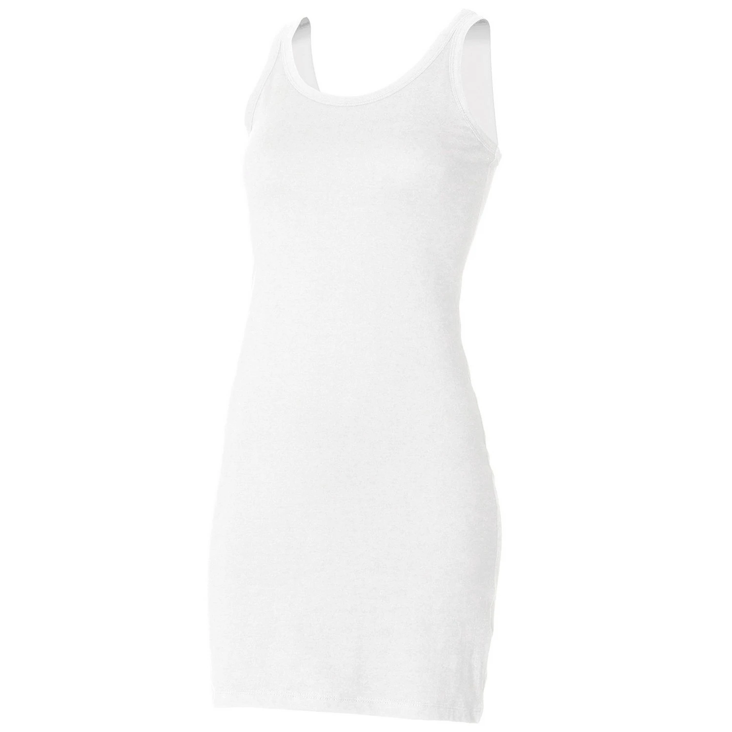 Skinni Fit Womens Tank Dress (White) - PC7339