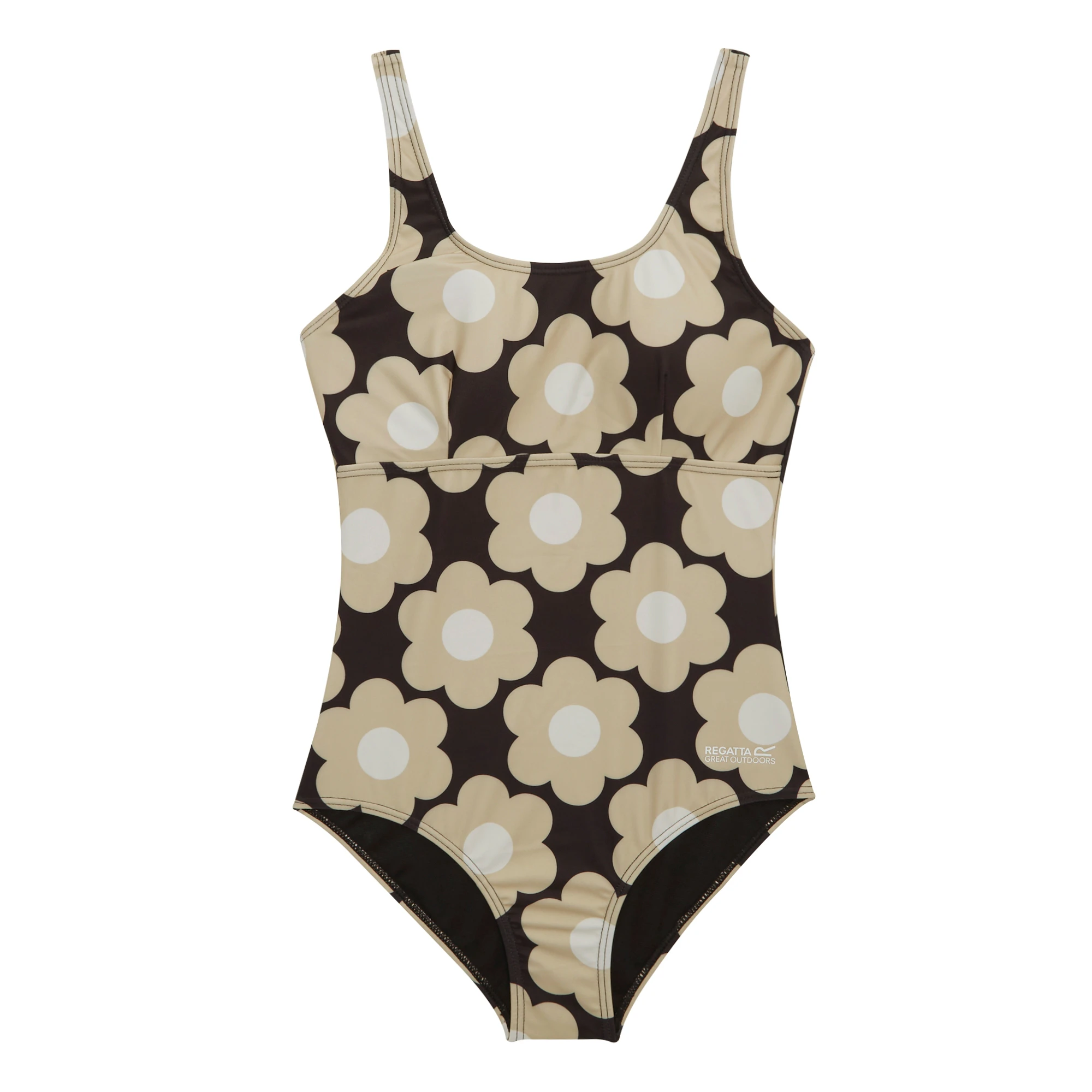 Regatta Womens Orla Kiely Sixties Daisy One Piece Swimsuit (Black) - RG10668