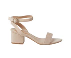 Dorothy Perkins Womens Tommi Barely There Wide Medium Block Heel Sandals (Blush) - DP5035