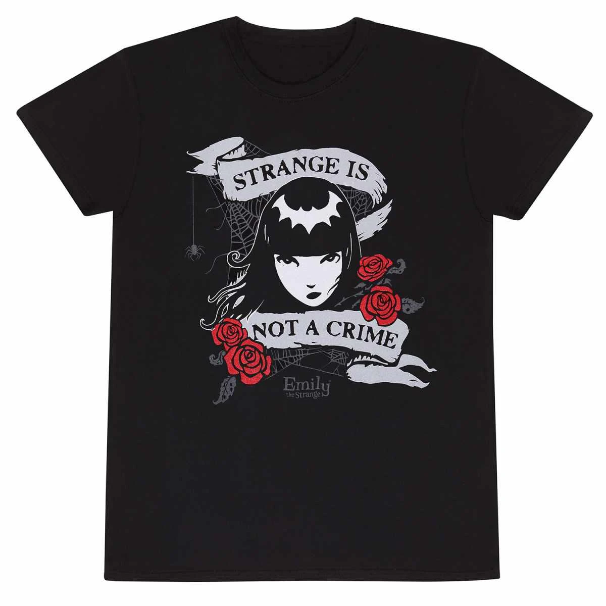 Emily The Strange Unisex Adult Not A Crime T-Shirt (Black) - HE1575