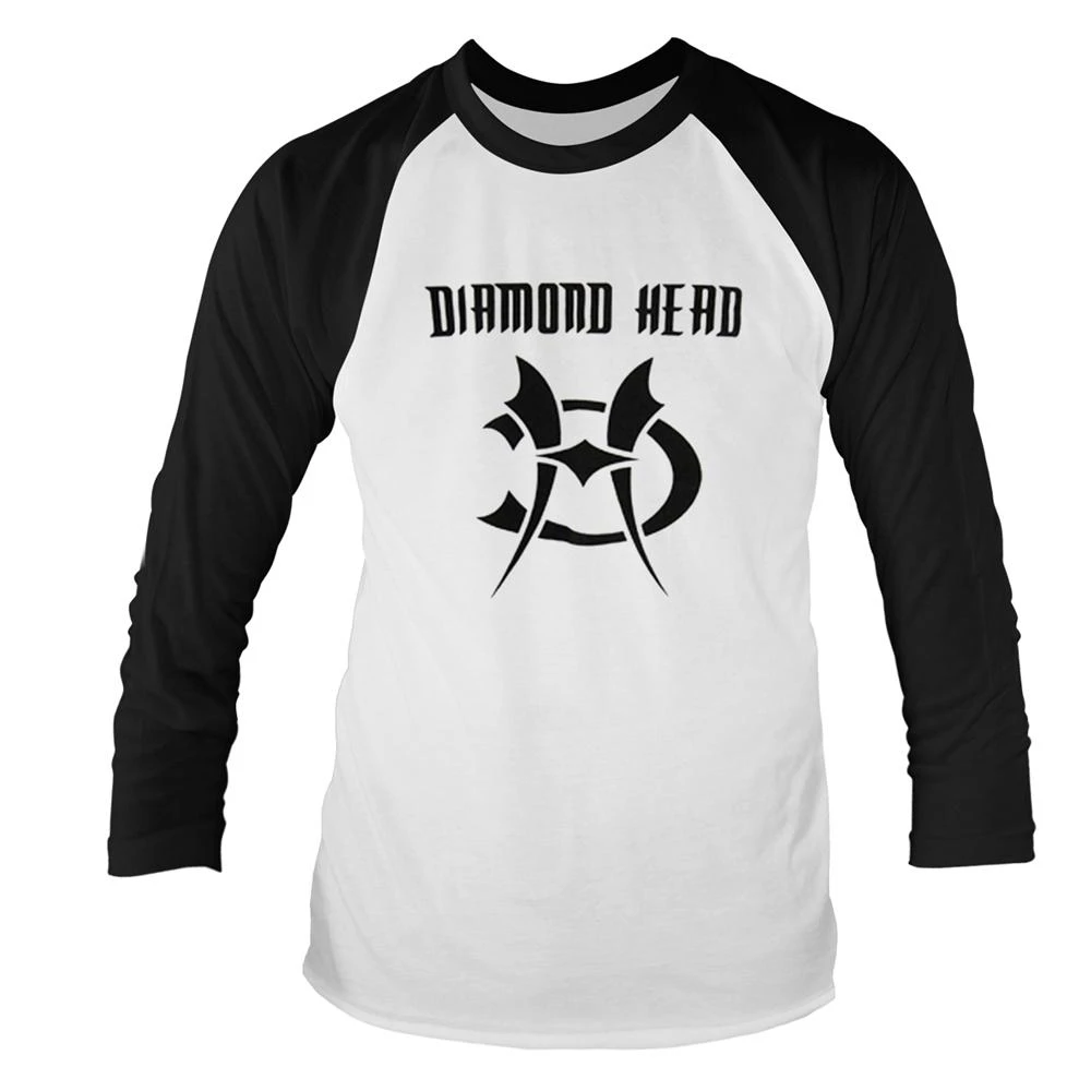 Diamond Head Unisex Adult Logo Long-Sleeved T-Shirt (White/Black) - PH1749