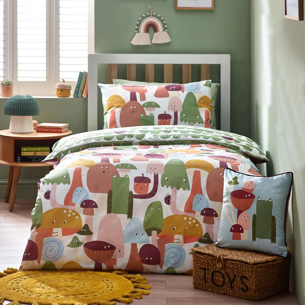 Little Furn Funguys Mushroom Duvet Cover Set (Multicoloured) - RV3447