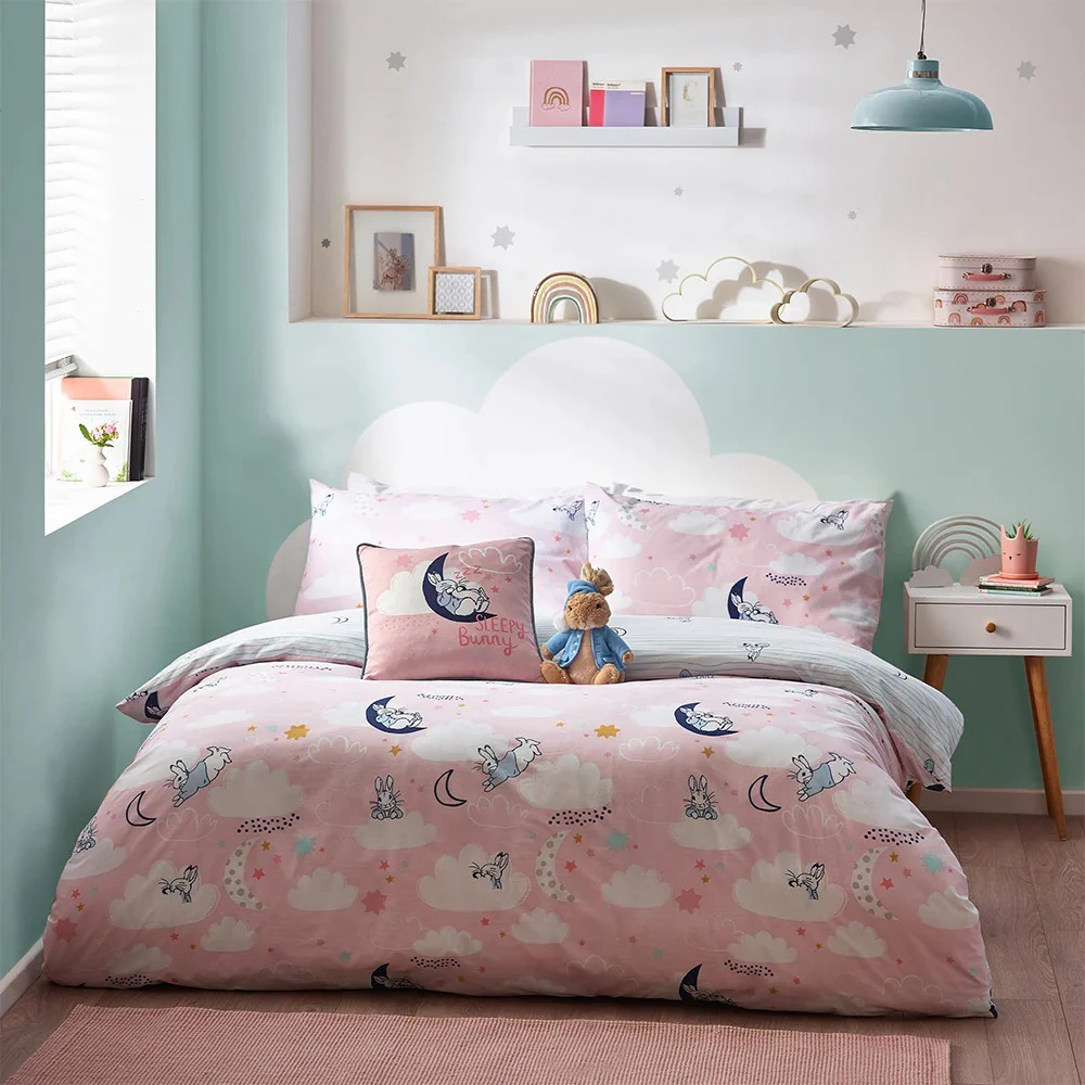 Peter Rabbit Sleepy Head Duvet Cover Set (Pink) - RV2882