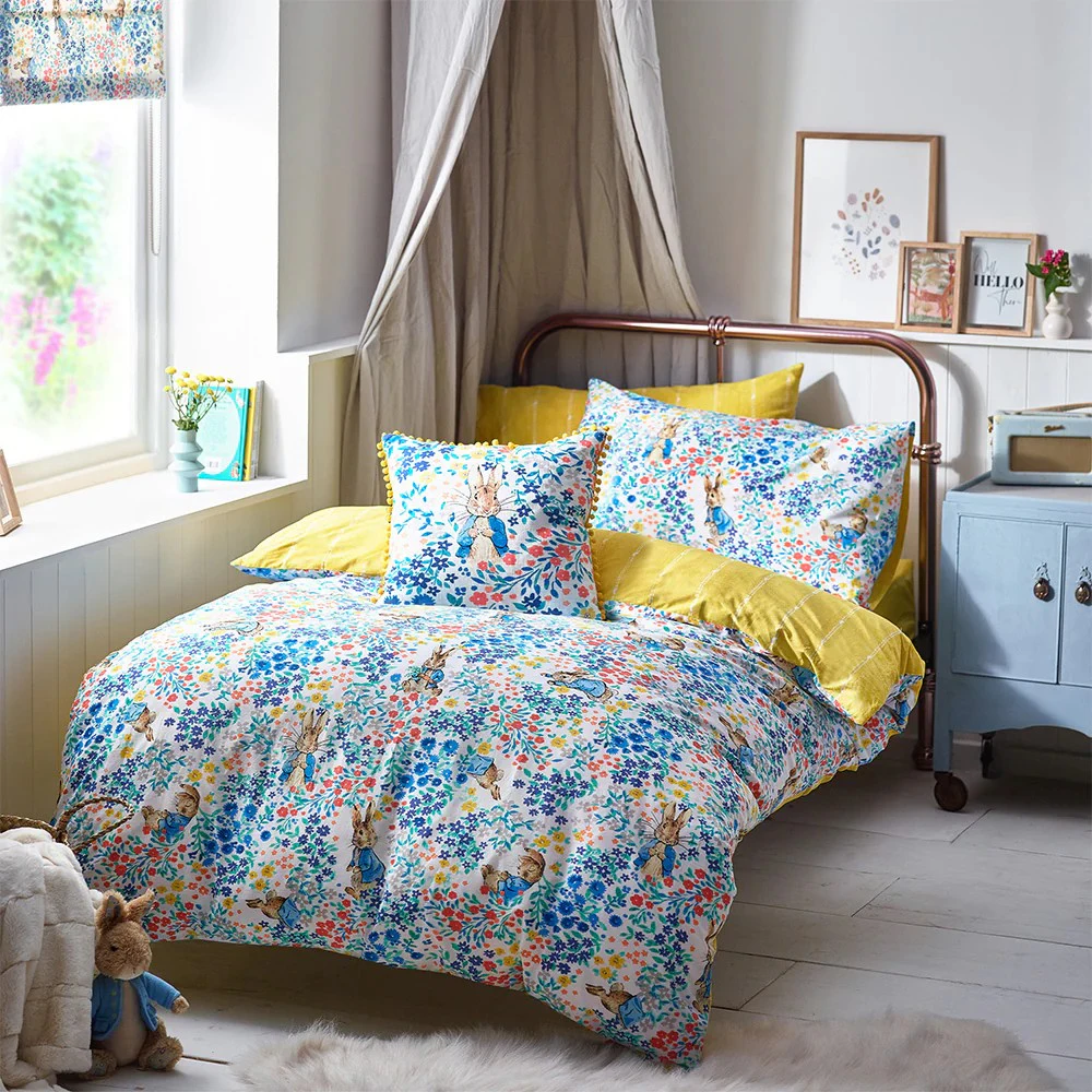 Peter Rabbit Florelli Cotton Duvet Cover Set (Multicoloured) - RV2884