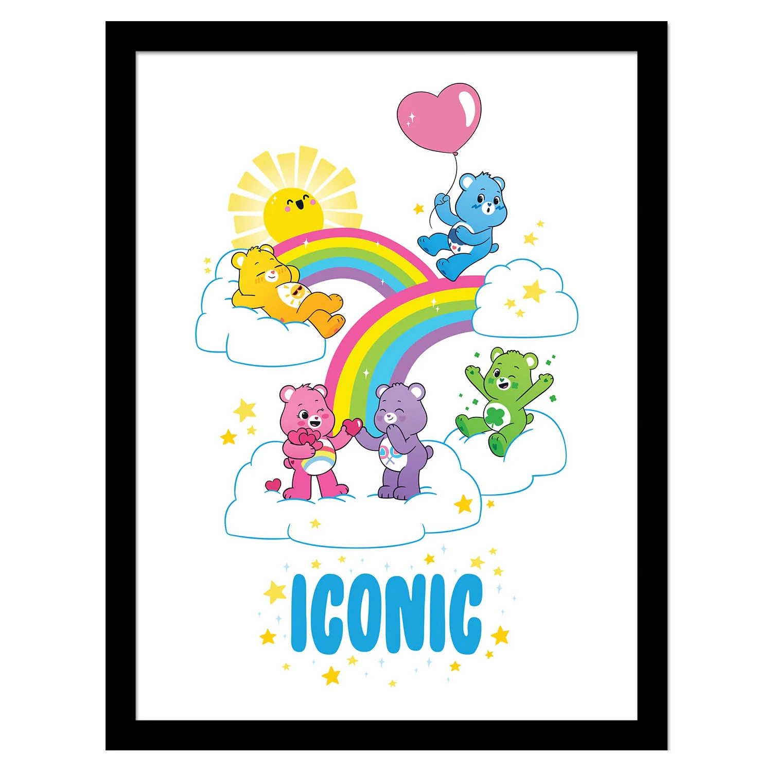 Care Bears Iconic Framed Poster (Multicoloured) - PM8606