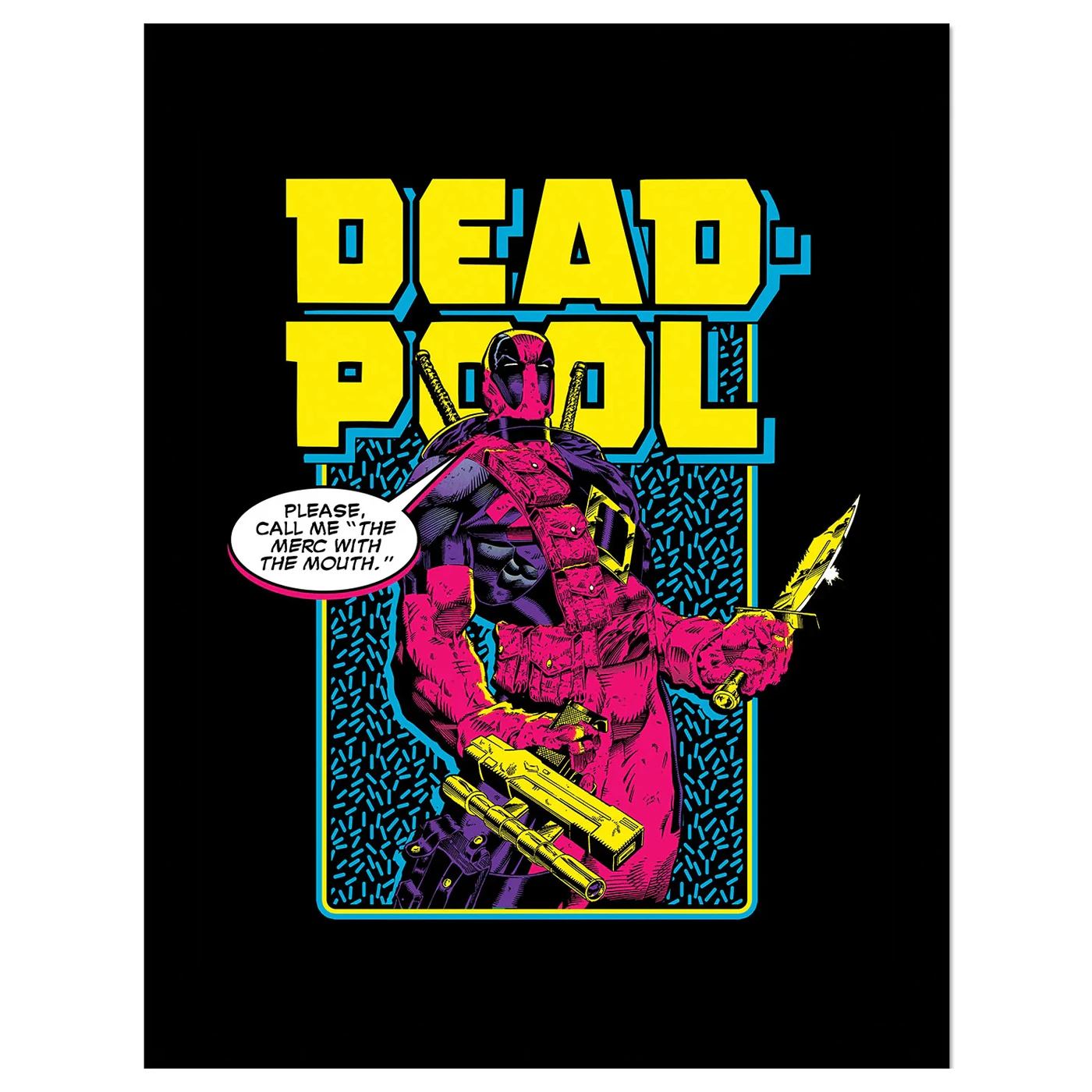 Deadpool 80s Style Framed Poster (Multicoloured) - PM8464