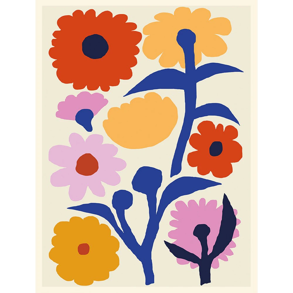 Stockholm Flower Market Print (Yellow/Red/Pink) - PM6230