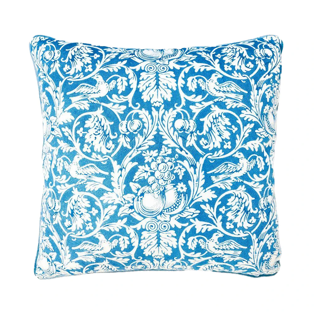 William Morris Queen Anne Filled Cushion (Blue/White) - PM8645