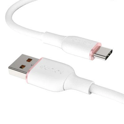 iQuick PowerWire 1 Series TPE Charging Date Cable USB to Type-C 2m (Not suitable for Google / iPhone 15 Series mobile devices) - White