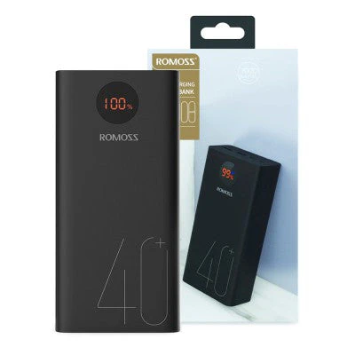 Romoss PEA40 18W Power Bank 40000mAh Portable External Battery-Black