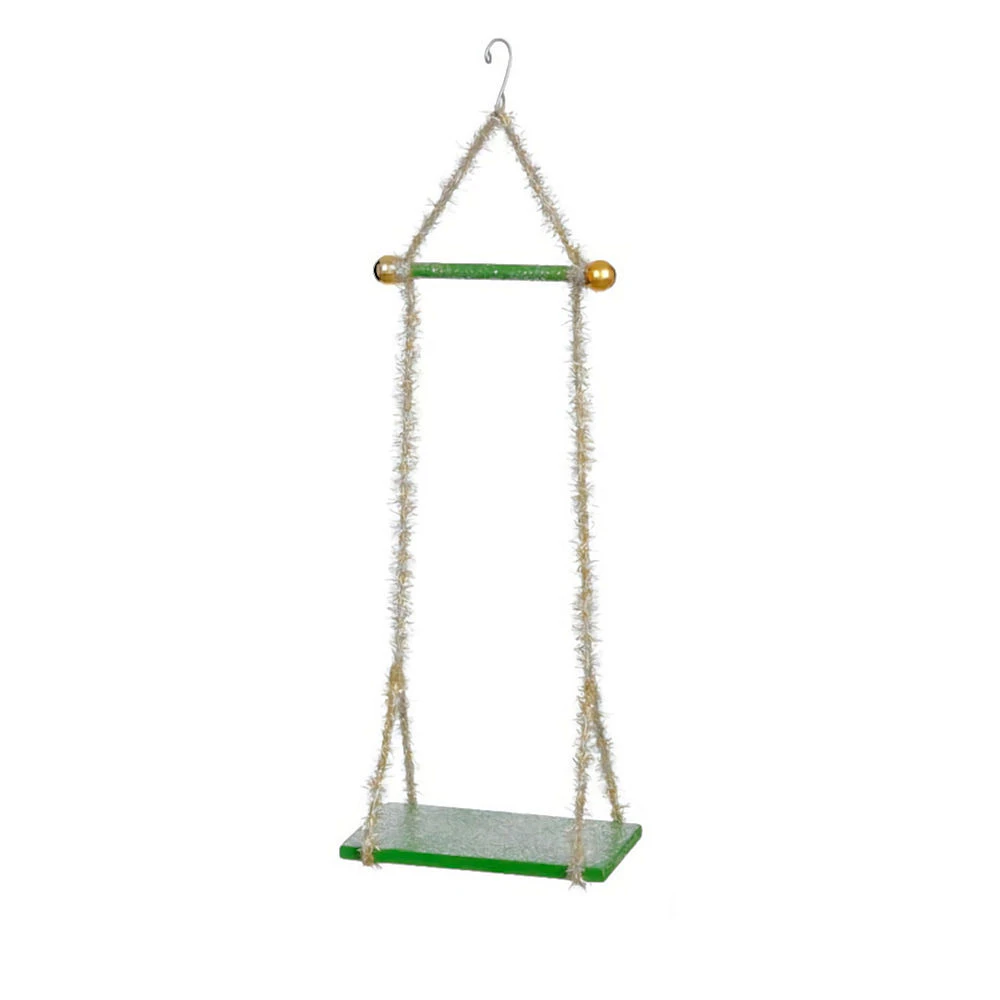 Mark Roberts Single Elf Swing 46cm Green & Gold