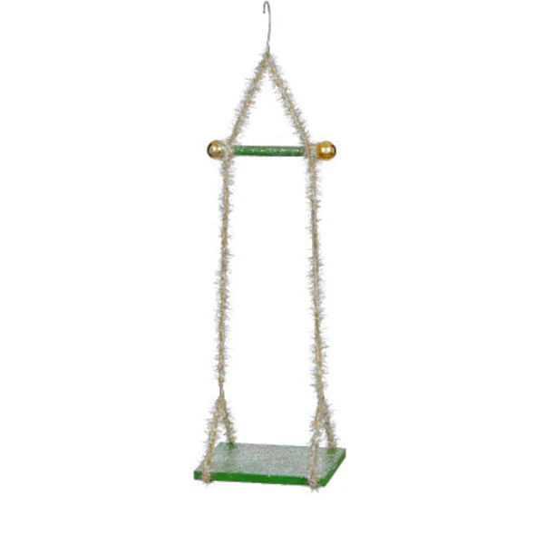 Mark Roberts Single Elf Swing 41cm Green & Gold